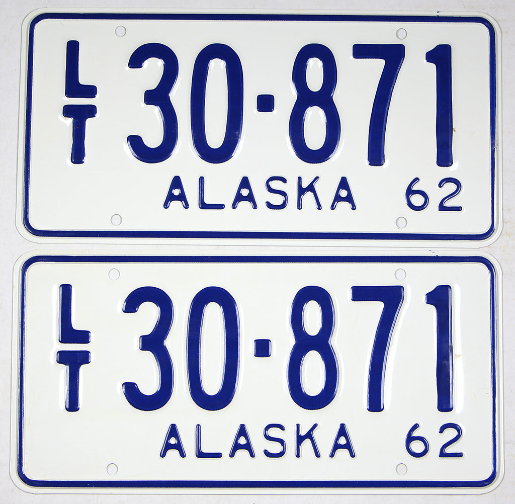 1962 Alaska Light Truck License Plates 