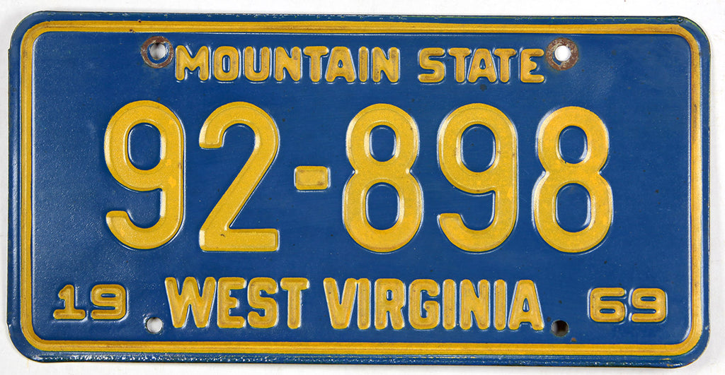 Vtg 1969 Virginia Collectible newest License Plate Set Of Two Matching T235 832 Pair