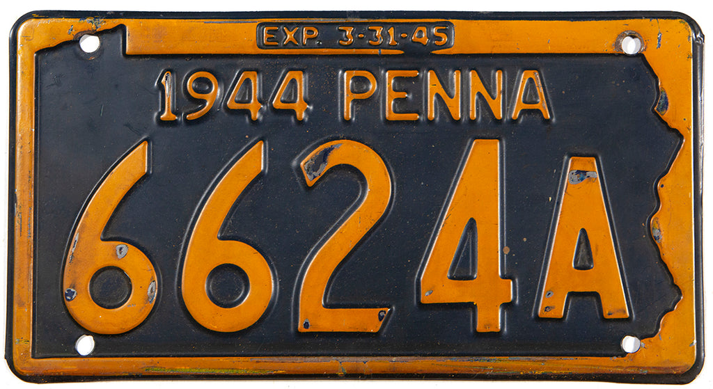 1944 New Jersey License Plate