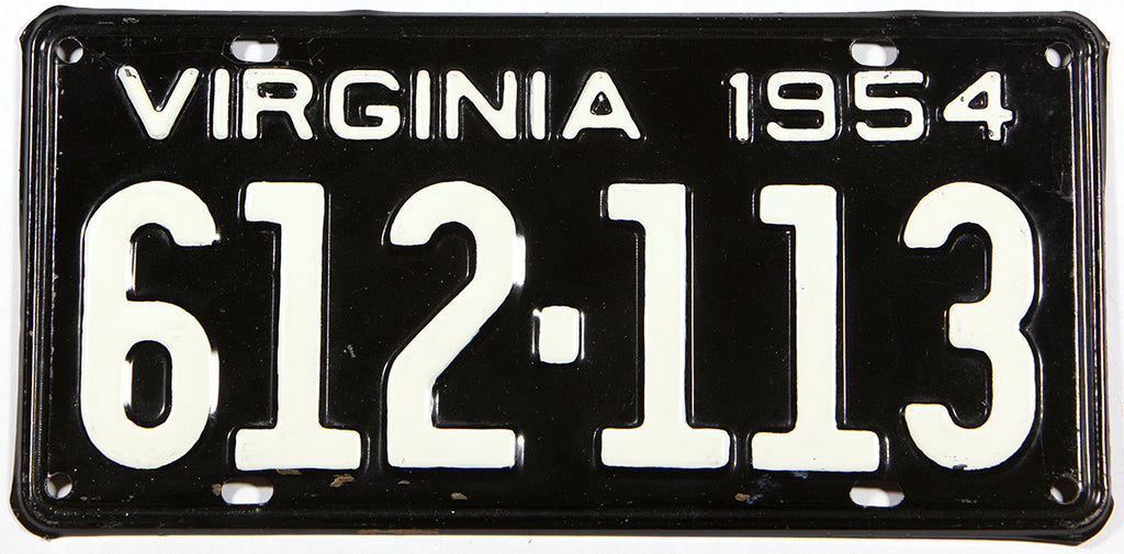 1954 Virginia License Plate | Brandywine General Store