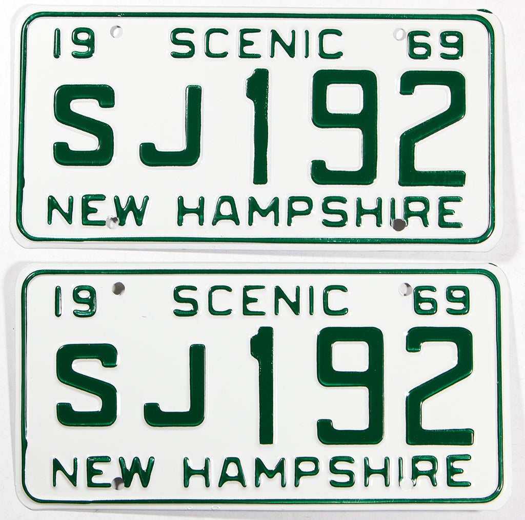 1969 New Hampshire License Plates | Brandywine General Store