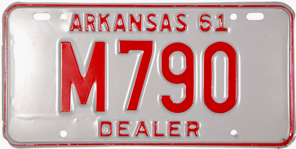 1961 Arkansas Dealer License Plate | Brandywine General Store