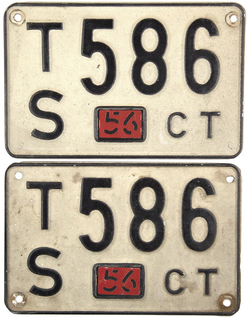 1925 Connecticut deals License Plate CT Tag Matched Pair 25 Plates S-756