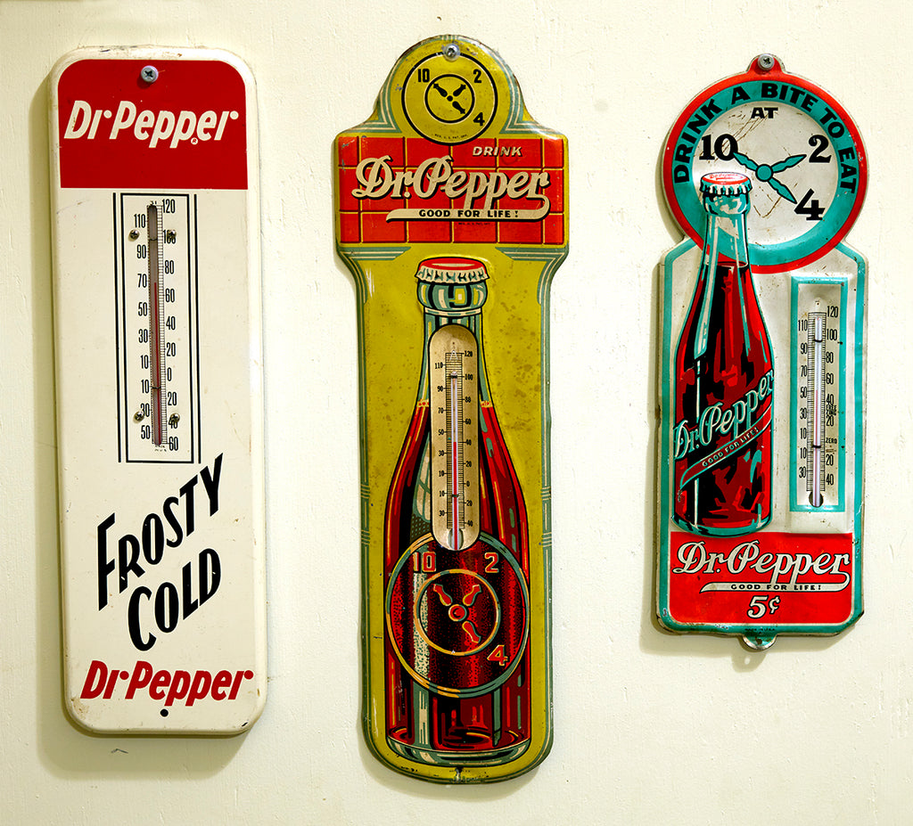 Vintage Dr. high quality Pepper Thermometer Sign