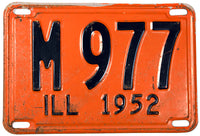 1952 Illinois Municipal license plate