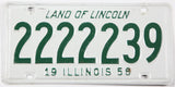 1956 Illinois car license plate grading very good plus