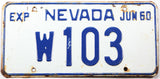 1960 Nevada car license plate from Washoe county grading very good