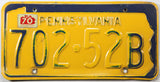 1970 Pennsylvania car license plate grading good plus