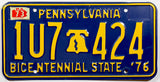 A classic 1973 Pennsylvania Car License Plate for sale by Brandywine General Store in excellent minus condition