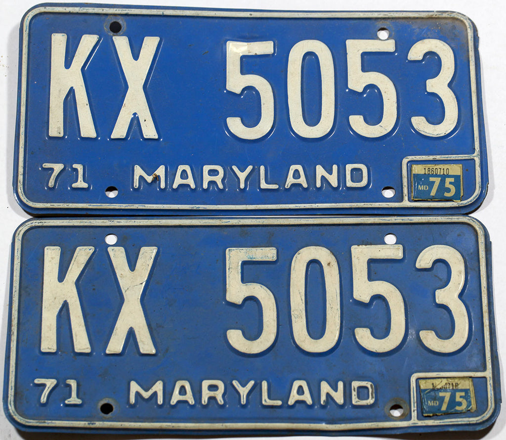 1975 Maryland License Plates | Brandywine General Store