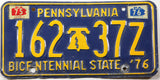 1976 PA car license plate grading very good minus