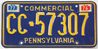 1977 Pennsylvania Commercial License Plate