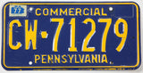 1977 Pennsylvania Commercial License Plate