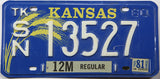 1981 Kansas truck license plate grading very good plus