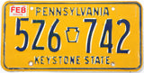 1981 Pennsylvania car license plate grading excellent minus