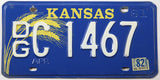 1982 Kansas car license plate grading excellent minus