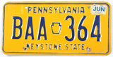 1982 Pennsylvania car license plate grading very good plus