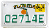 2004 Florida motorcycle license plate grading very good plus