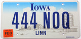 2006 Iowa license plate grading excellent minus