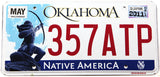 2011 Oklahoma Native America license plate grading excellent