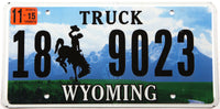 2015 Wyoming truck license plate grading excellent