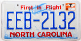 2016 North Carolina car license plate with T sticker grading Excellent