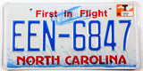 2016 North Carolina car license plate with T sticker grading Near Mint