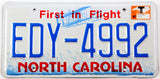 2016 North Carolina car license plate with T sticker grading Excellent