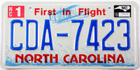 2016 North Carolina First in Flight car license plate grading excellent