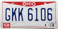 2016 Ohio License Plate