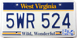 2016 West Virginia car license plate grading excellent minus