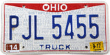 2017 Ohio truck license plate grading very good plus