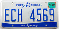 2020 Michigan car license plate grading excellent minus