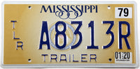 2020 Mississippi trailer license plate grading excellent