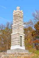 art print of 91st Pa Infantry monument on the Gettysburg battlefield 