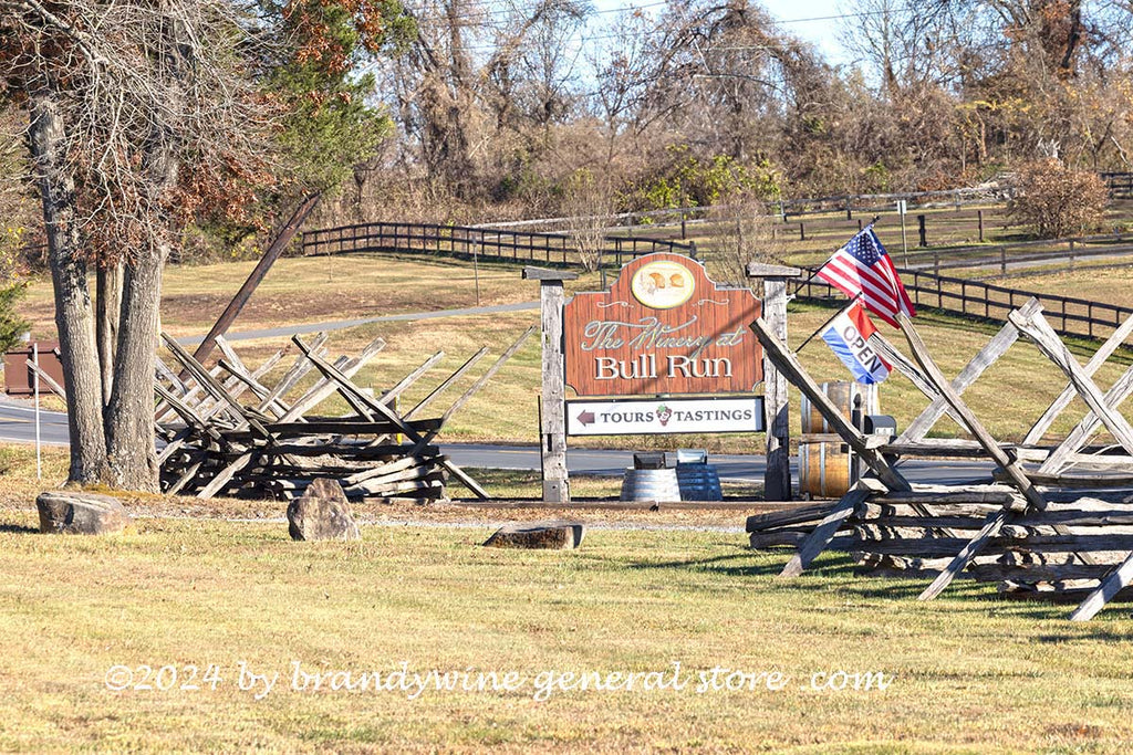 Advertising Sign for Bull Run Winery Manassas Battlefield art print ...