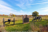 An original premium quality art print of Army of the Potomac 6th Corps Artillery Monument in Gettysburg Military Park for sale by Brandywine General Store