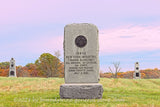 An original premium quality art print of New York 124th Infantry the Orange Blossoms on Cemetery Ridge in Gettysburg for sale by Brandywine General Store.