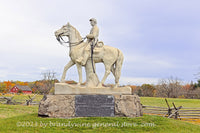 An original premium quality art print of Pennsylvania 8th Cavalry 2nd Brigade Monument in Gettysburg Military Park for sale by Brandywine General Store