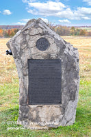 An original premium quality art print of Pennsylvania 90th Regiment Volunteers on Cemetery Ridge in Gettysburg for sale by Brandywine General Store