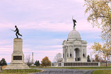 An original premium quality art print of Pennsylvania, Minnesota and Vermont Monuments on Cemetery Ridge Gettysburg for sale by Brandywine General Store