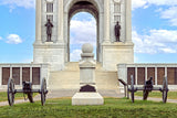 An original premium quality art print of Pennsylvania Monument Entrance with NJ Memorial in center of steps at Gettysburg Military Park for sale by Brandywine General Store