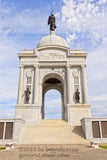 An original premium quality art print of Pennsylvania Monument from Stairs to Winged Liberty in Gettysburg Military Park for sale by Brandywine General Store