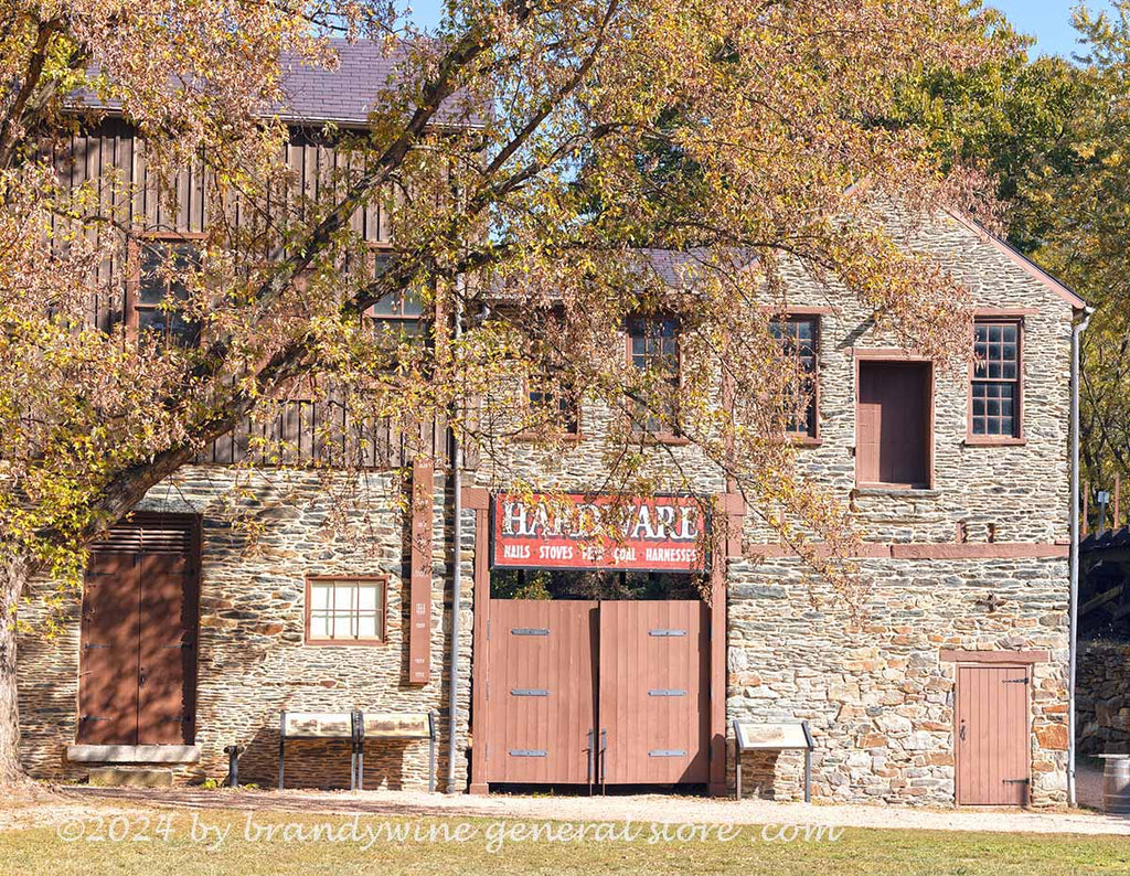 Stone hardware store building Harpers Ferry National Park art print ...