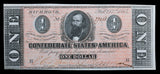 A T-71 One Dollar Clement C. Clay obsolete bill issued by the Central Government during the Civil War in 1864 for sale by Brandywine General Store almost uncirculated