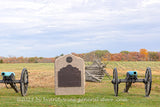 An original premium quality art print of the US Army of the Potomac Artillery Reserve monument in Gettysburg National Park for sale by Brandywine General Store