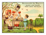  art print of Allen's Lung Balsam with children from an antique ad 