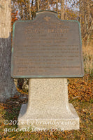 art print of Army of the Potomac tablet for the 2nd brigade Colonel Eustis in Gettysburg National Military park