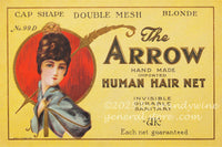 art print of Arrow Human Hair Net from an antique ad