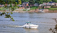 art print boating on the Kanawha river Charleston WV 